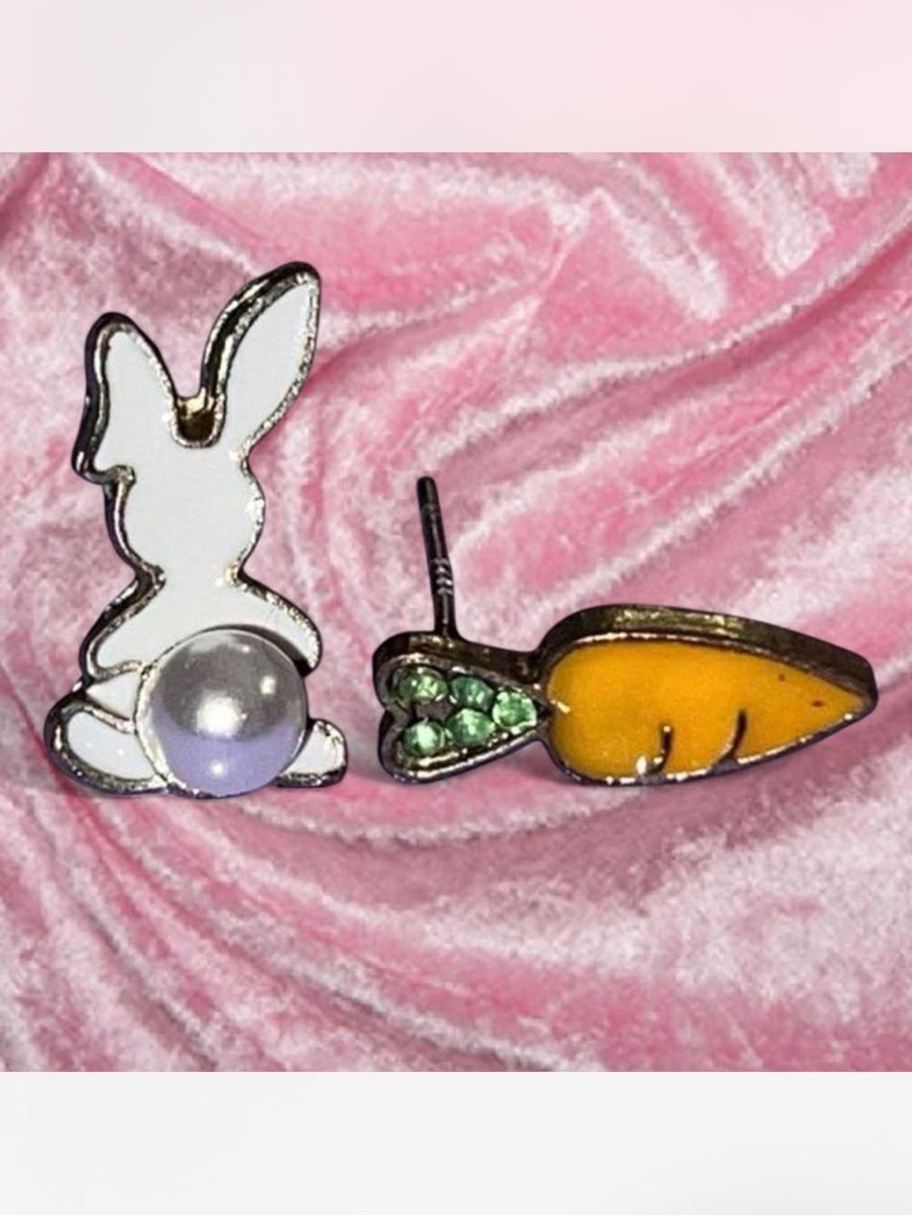 Cute Bunny and Carrot Earrings